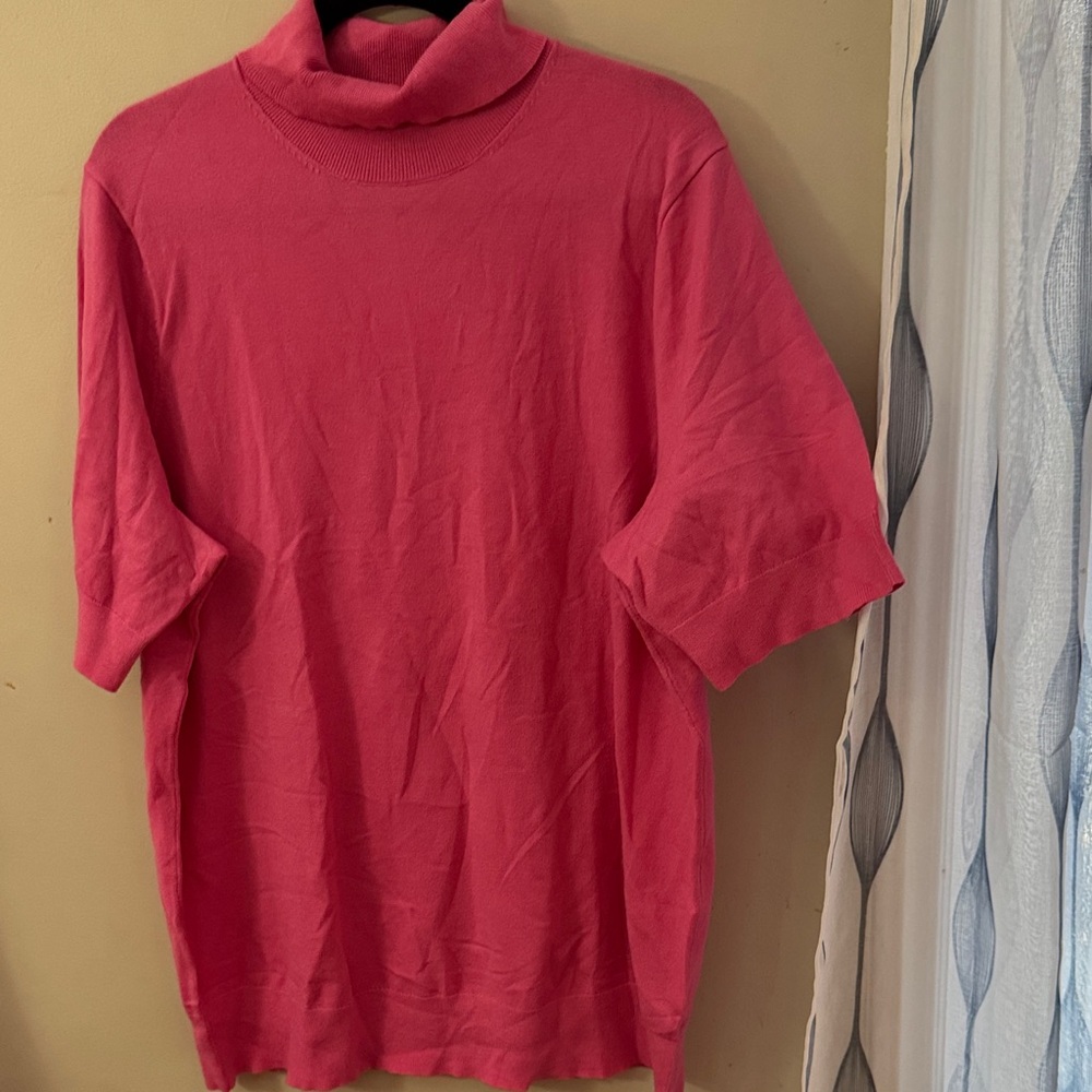 Torrid Pink Short Sleeve Turtleneck Tee